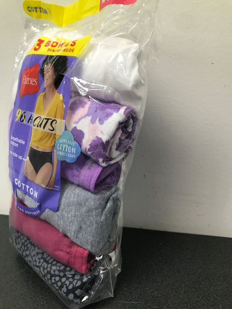 Hanes womens Cotton briefs underwear, 6 Pack - Hi Cut Assorted 1