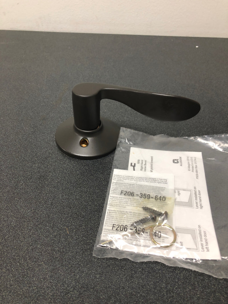 Schlage lock company f170acc613lh acc 613 schlage f170 lh dummy door lever, 2.72 in projection x 4-1/8 in l, oil rubbed,