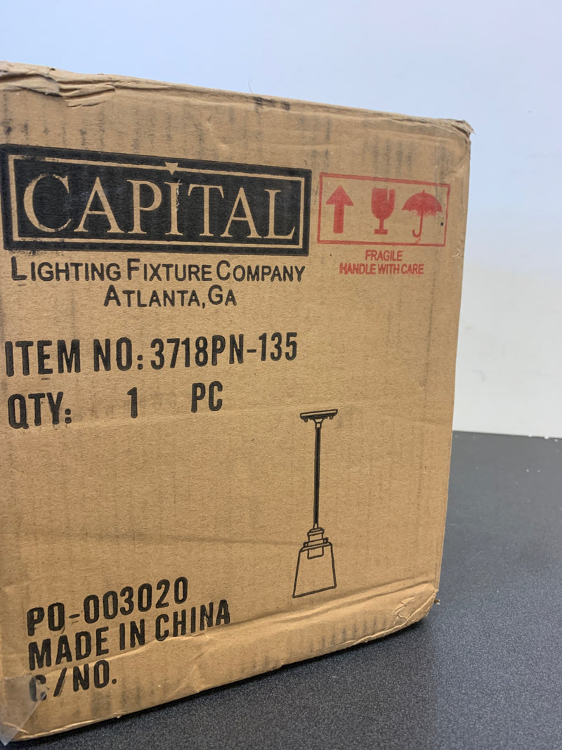 Capital Lighting 3718PN-135 6" Wide Mini Pendant - Polished Nickel