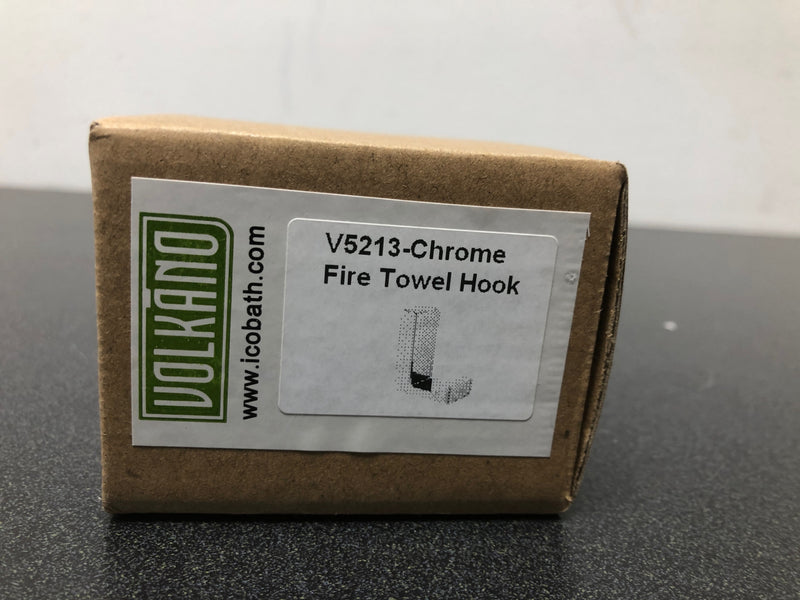ICO Bath V5213 Volkano Fire Single Robe Hook - Chrome