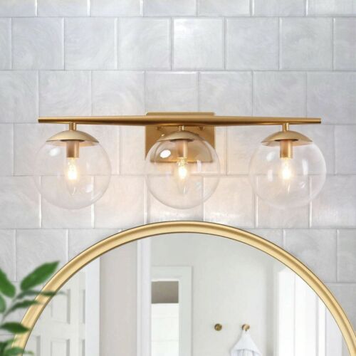 LNC HOME Elegant 3-light Bath Vanity Light in Gold A03591 - New