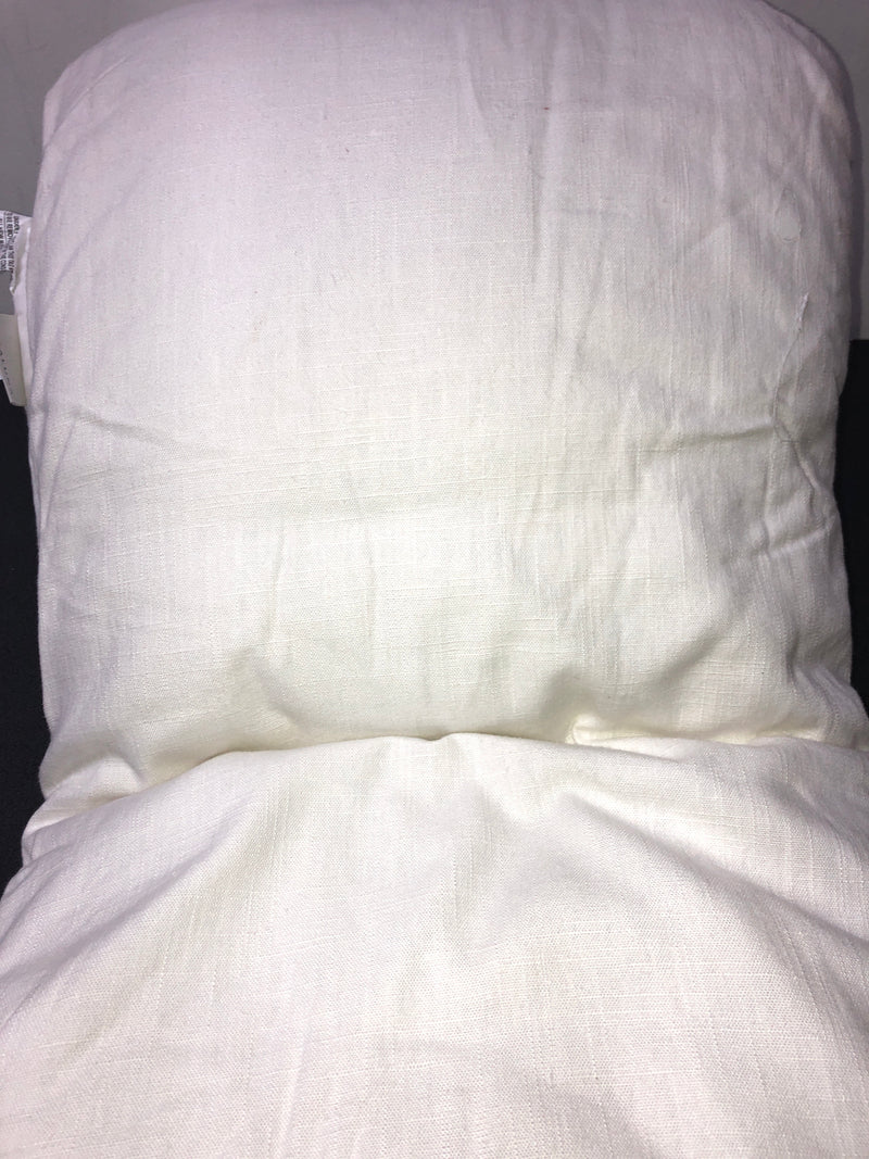 Full/queen heavyweight linen blend comforter & sham set white - casaluna™