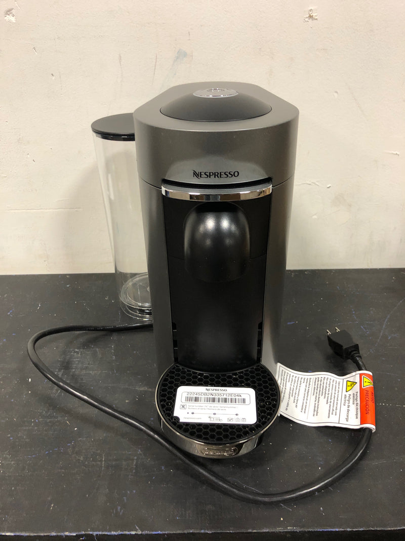 Nespresso by de'longhi vertuo plus deluxe coffee & espresso single-serve machine in titanium
