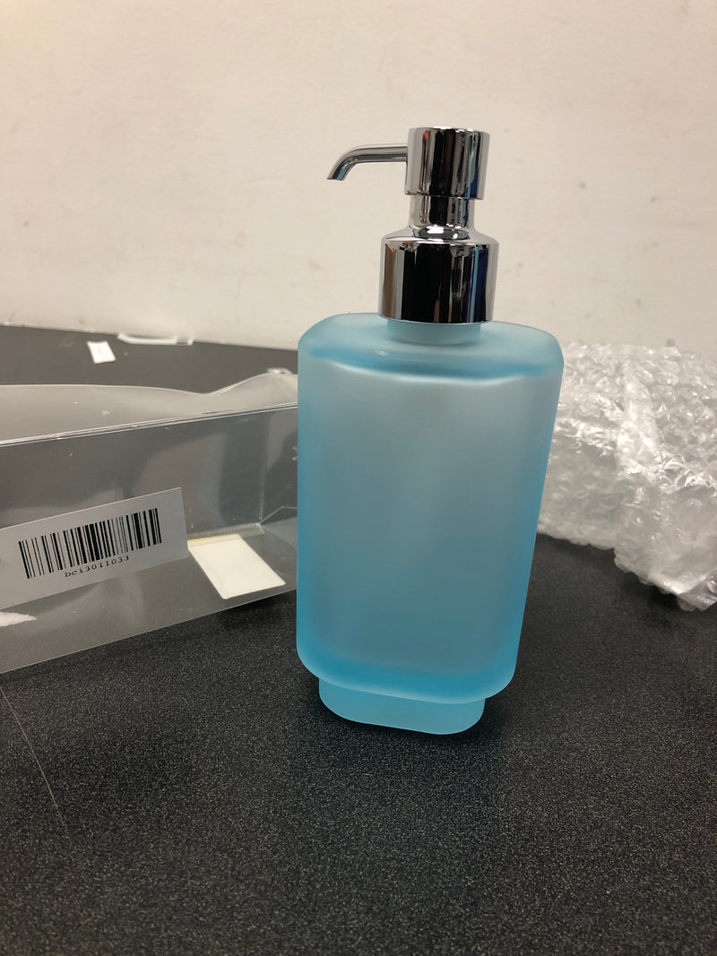Nameeks Gedy 1081-S6 Gedy Collection Free Standing Soap Dispenser - Satin Sky Blue Glass