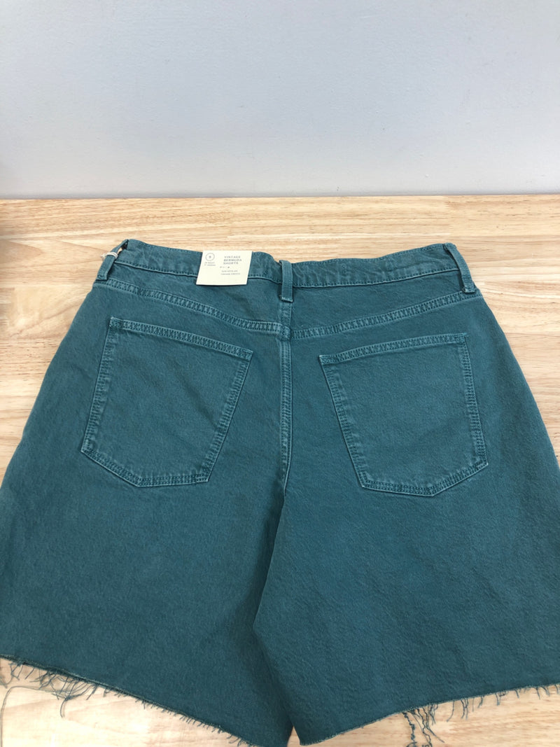 Universal Thread Women's High-Rise Vintage Bermuda Jean Shorts - (as1, Numeric, Numeric_8, Regular, Regular, Teal Green, 8)
