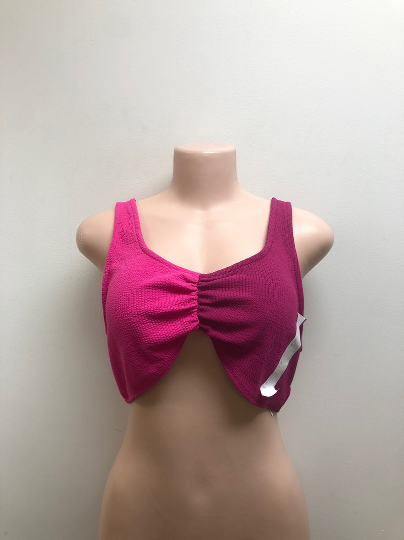 Wild Fable Women's Versatile Textured Knit Tiny Tank Top - (as1, Alpha, x_l, Regular, Regular, Vibrant Pink)