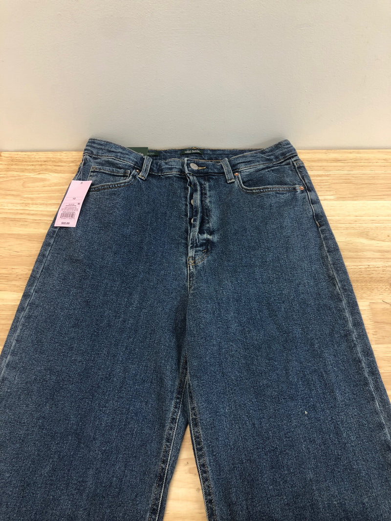 Wild Fable Women's Super-High Rise Straight Jeans - (as1, Numeric, Numeric_12, Regular, Regular, Blue)