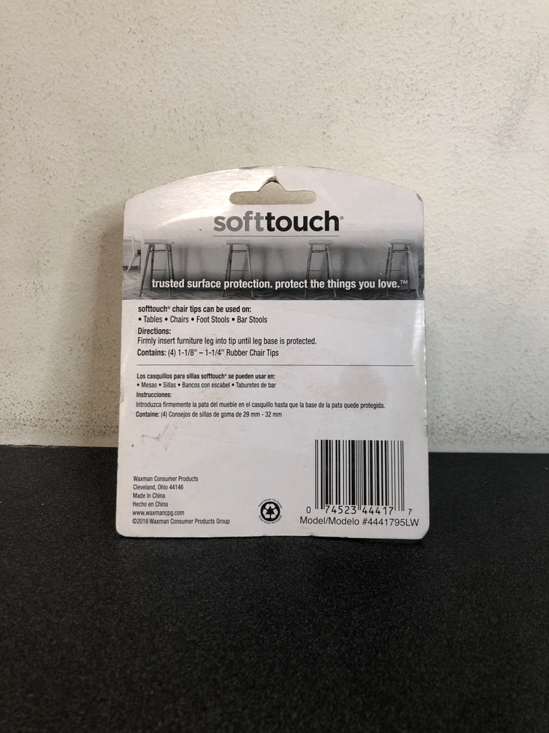 SoftTouch Anti-Skid 4-Pack 1-1/8-in White Rubber Tips