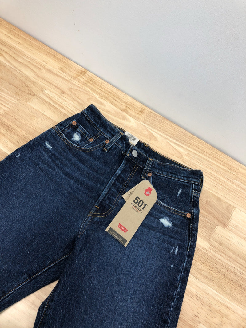Levi's Women's 501 Crop Jeans, Salsa Authentic (Waterless), 25