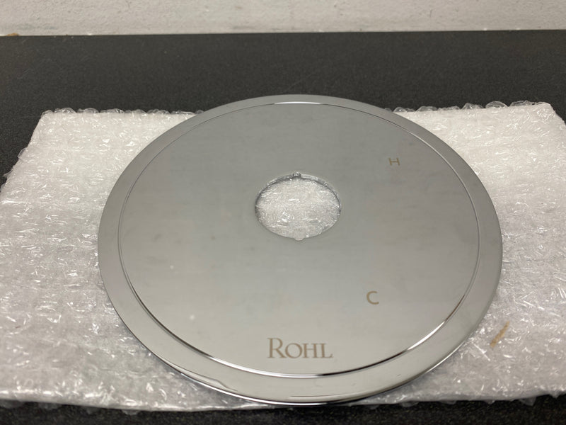 Rohl Round FACEPLATE Escutcheon ONLY with Modern Etching in Polished Chrome for The RCT-1 1/2^ Pressure Balance Rough Valve Body Without Diverter