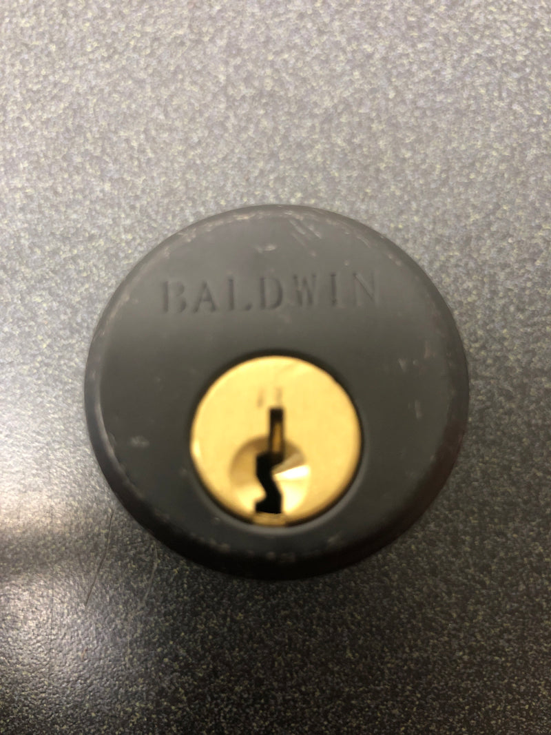 Baldwin 8325190 Gramercy 1-1/2" C Keyway Traditional Mortise Single Cylinder from the Estate Collection - Satin Black