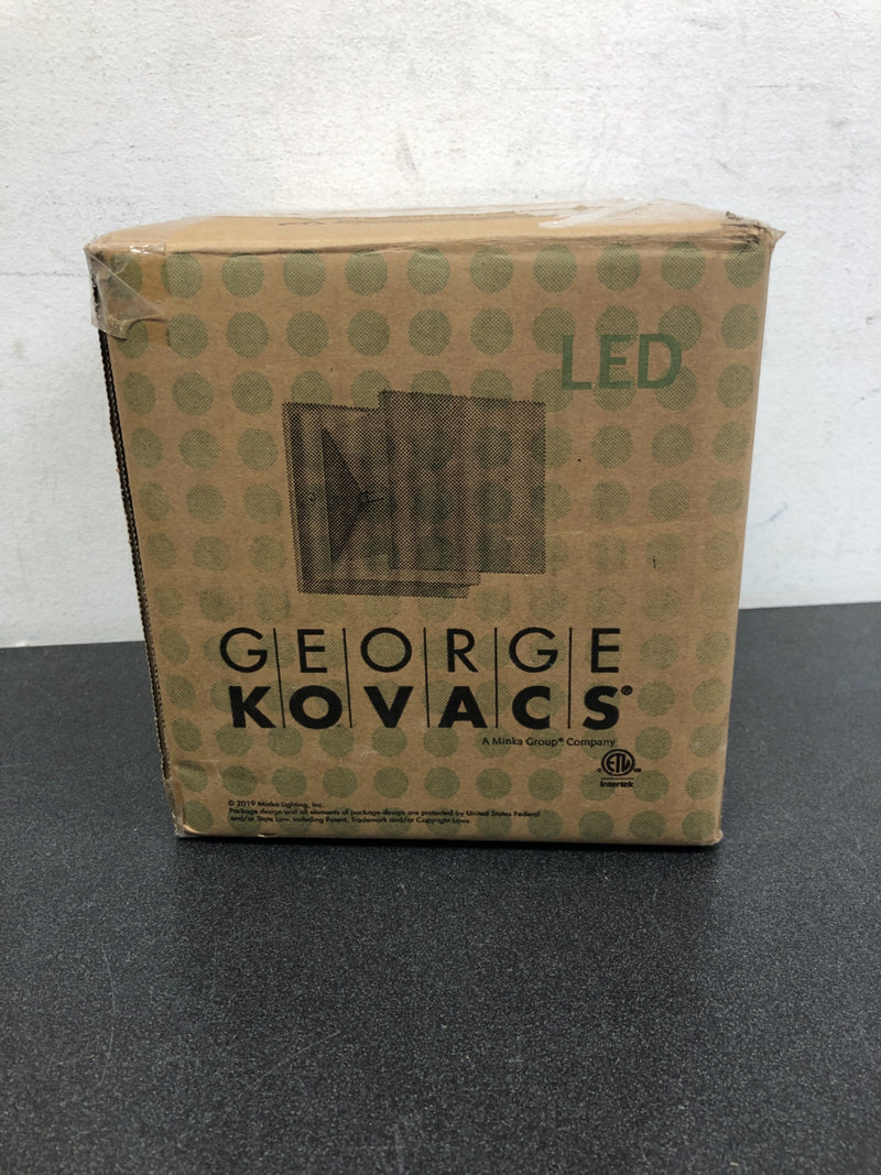 Kovacs P1243-566-L Baffled Single Light 5" Tall LED Outdoor Wall Sconce - Silver Dust