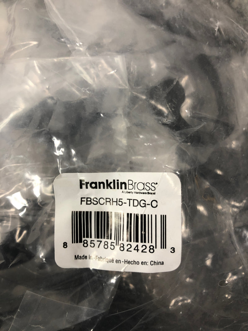 Franklin Brass FBSCRH5-TDG-C Double Prong Hook - 5 Pack - Tumbled Dark Gunmetal