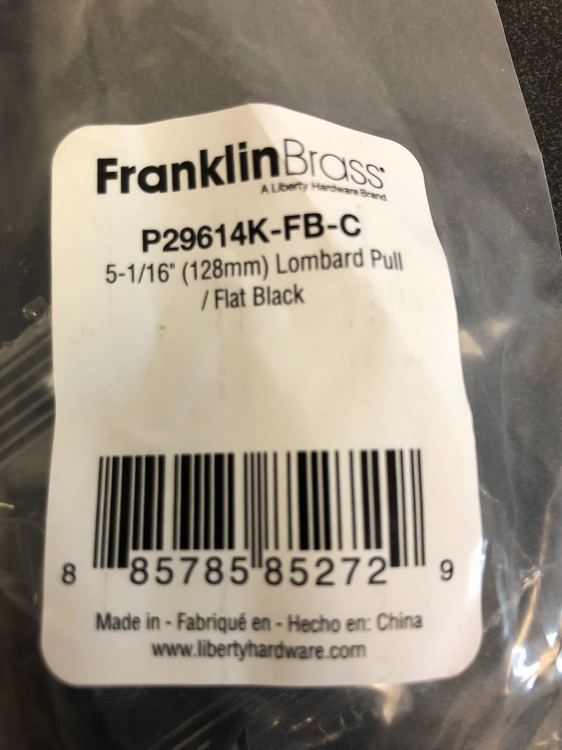 Franklin Brass P29614K-FB-C Lombard Pull, 5-1/16" (128mm), Matte Black