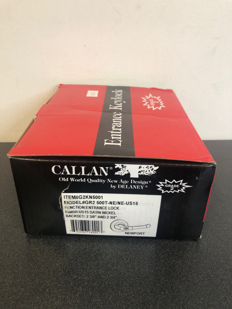 Callan2 Newport Single Cylinder Keyed Entry Door Lever Set