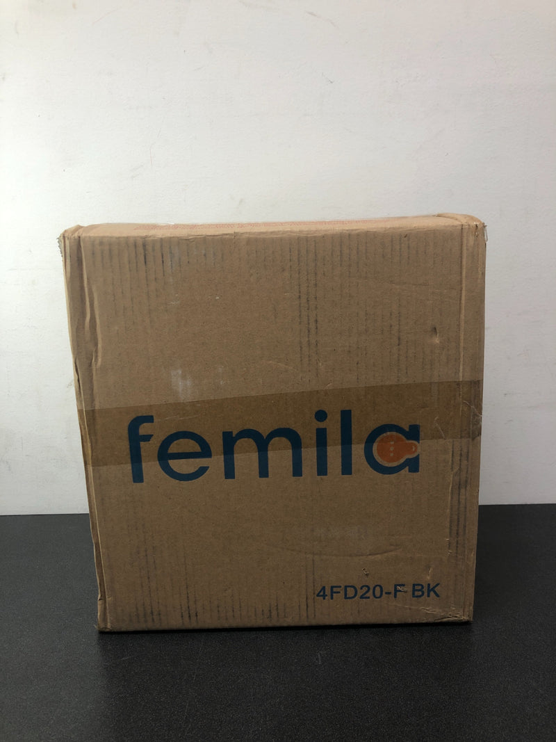 FEMILA 12inch Ceiling Light Fixture, 2-Light Farmhouse Flush Mount Lighting Fixture, Metal Frame in Black Finish for Bedroom, Kitchen, Foyer, Laundry, 4FD20-F BK