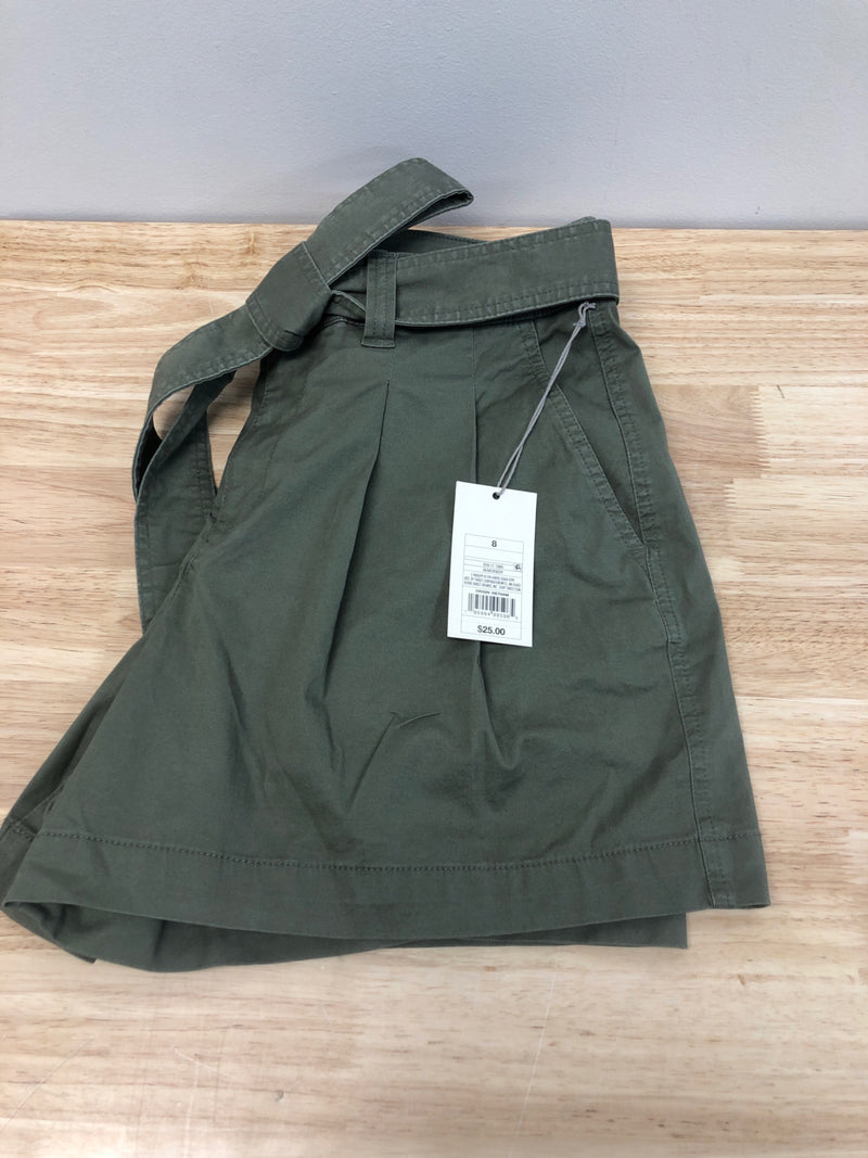 Women's high-rise pleat front shorts - a new day™ olive 8
