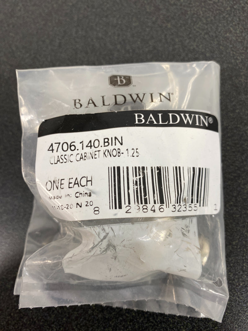 Baldwin 4706140 Classic 1-1/4 Inch Mushroom Cabinet Knob - Polished Nickel