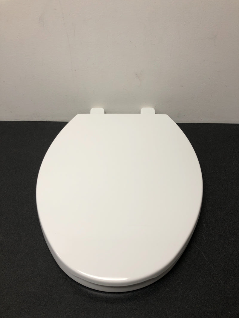 Signature Hardware 447335 Bradenton and Grayvik Elongated Closed-Front Toilet Seat And Lid with Soft Close and Quick Release - White