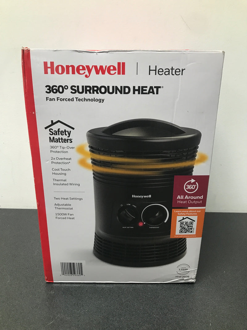 Honeywell hhf360b 1500w 360˚ surround indoor heater black