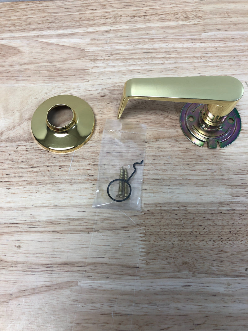 Kwikset 488CNL-3 Carson Reversible Non-Turning One-Sided Dummy Door Lever - Polished Brass