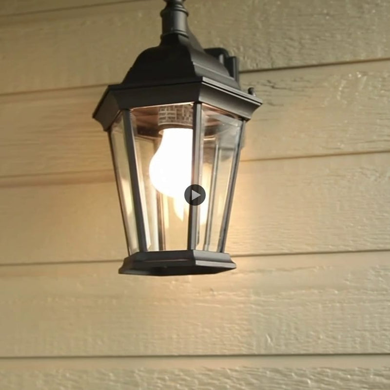 Kichler Madison Single Light 20" Tall Outdoor Wall Sconce with Clear Beveled Glass Panels
