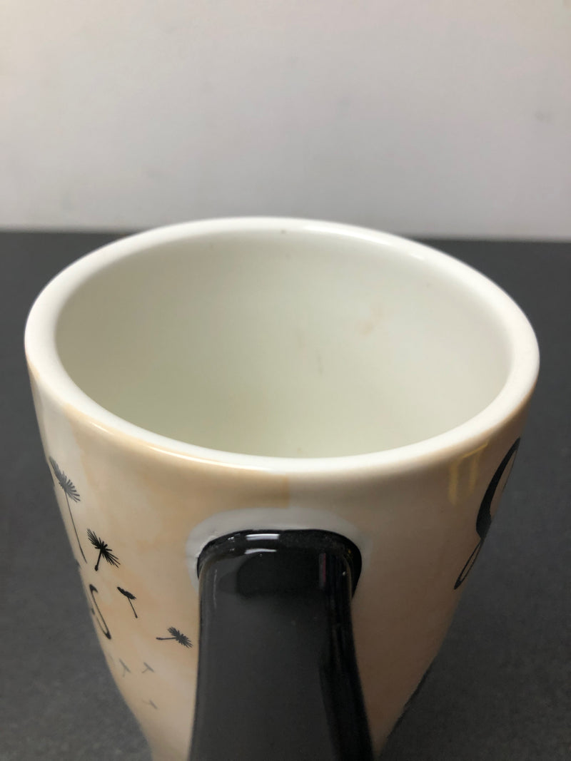 Spoontiques scatter kindness ceramic travel mug, 18 oz, multicolored
