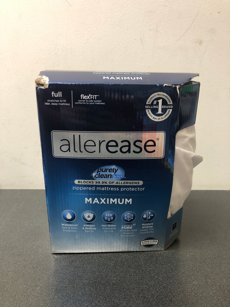 Full maximum bed bug and allergy mattress protector white - allerease