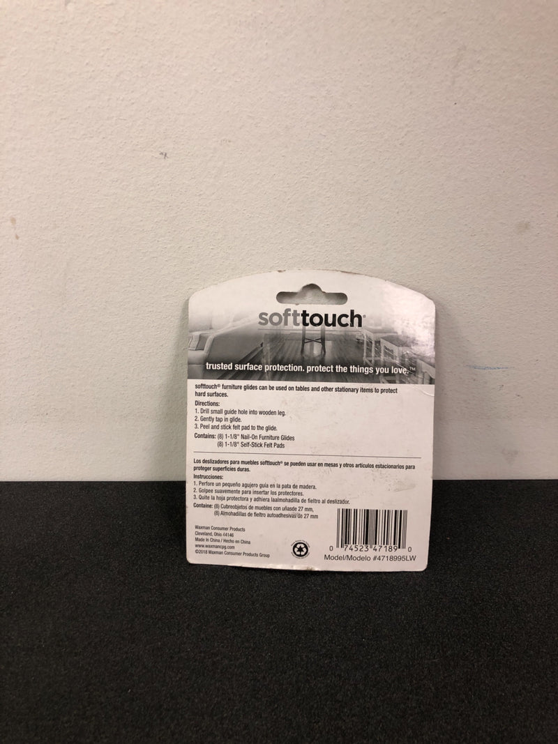SoftTouch 8-Pack Felt Non-Swivel Furniture Glide