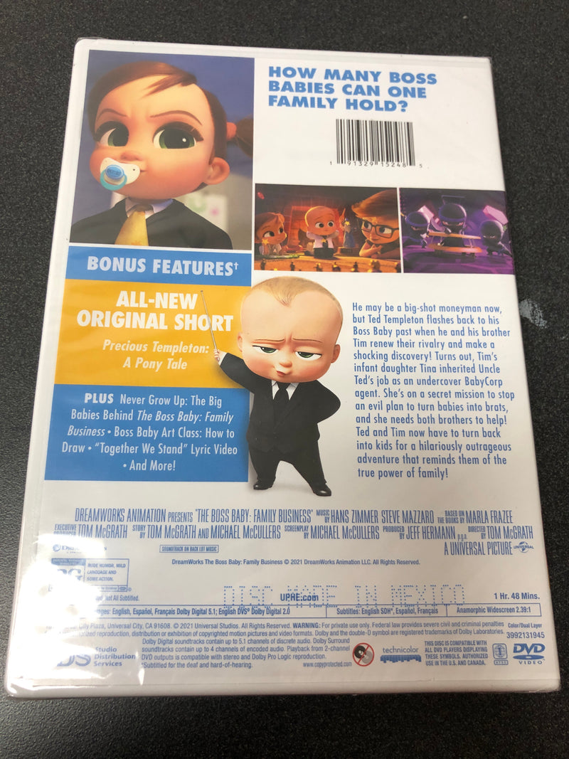 The boss baby: family business (dvd)