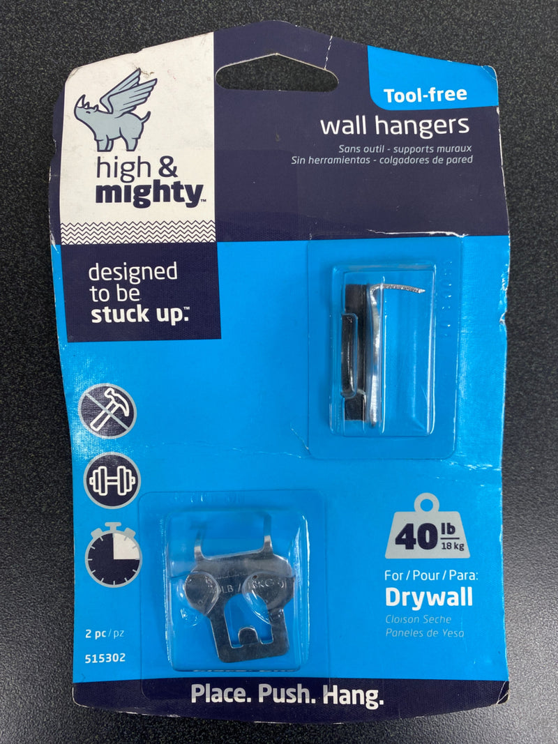 High & mighty 515302 40 lb. Tool Free Picture Hanger (2-Pack)