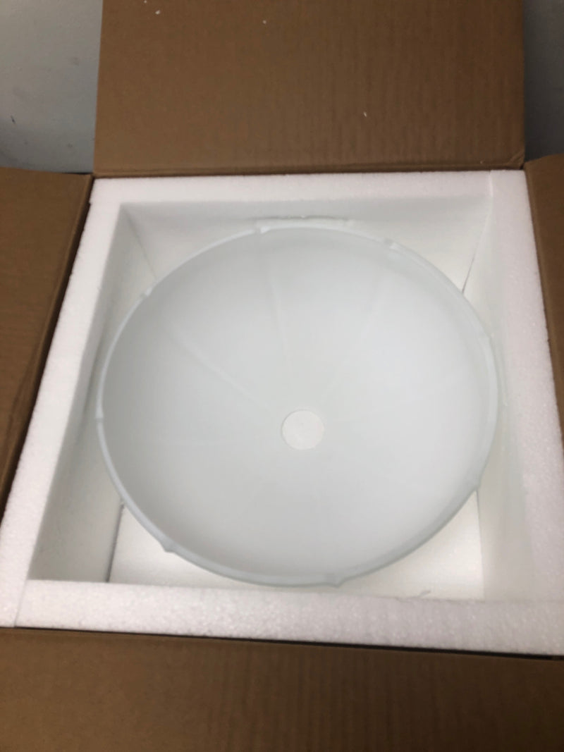 Casablanca 99061 Cased White Transitional Ribbed Glass Bowl for 99023 - Cased White