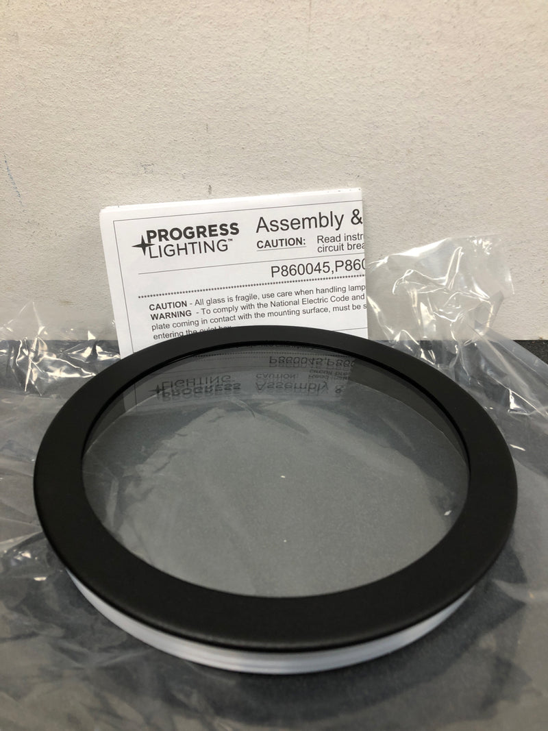 Progress lighting P860046-031 Cylinder Collection White 6" Clear Glass Round Cylinder Lens Cover for P5642 Cylinders