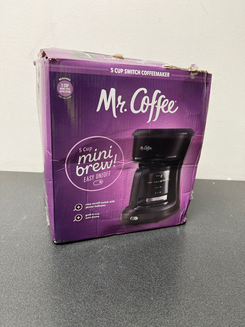 Mr. coffee 2129512 25 oz. Mini Brew 5- Cup Black Drip Coffee Maker