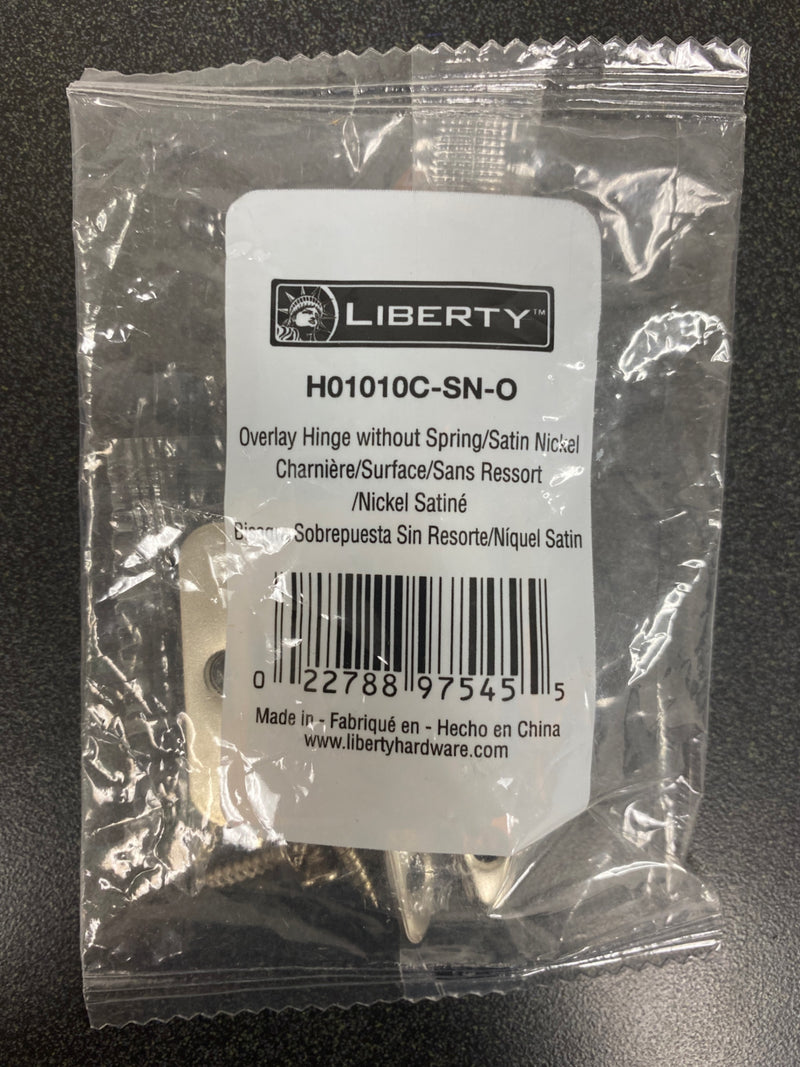 Liberty Hardware H01010C-SN-O Variable Overlay Traditional Cabinet Door Hinge (Package of 2) - Satin Nickel