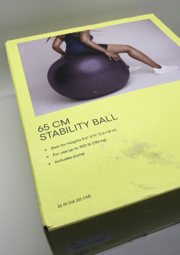 All In Motion 65cm Stability Ball Purple NEW