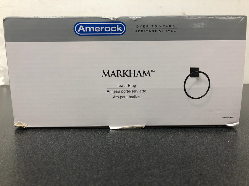 Amerock BH26511ORB Markham 7" Towel Ring - Oil Rubbed Bronze