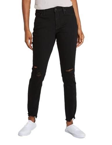 Universal Thread Women's Mid-Rise Skinny Jeans - (6Long, Black) 6 Long
