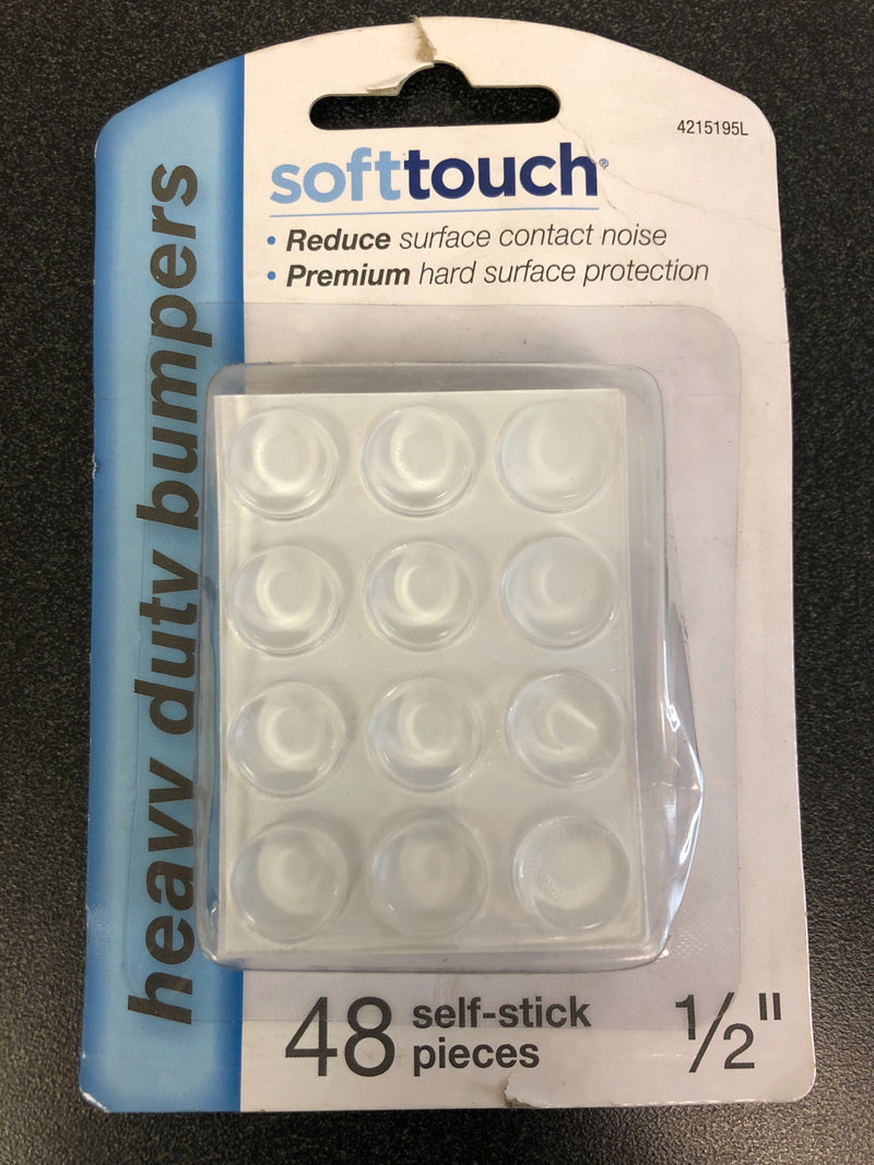 SoftTouch Heavy Duty 48-Pack Round Cabinet Bumpers