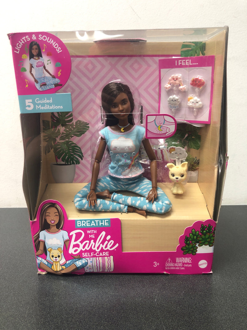 Barbie breathe & relax with me barbie doll playset, 6 pieces