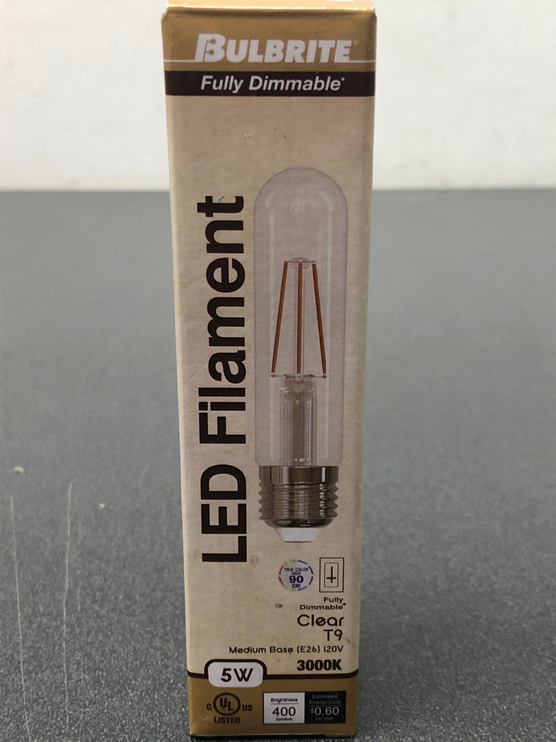 Bulbrite 776892 - led5t9/30k/fil/3 tubular style antique filament led light bulb