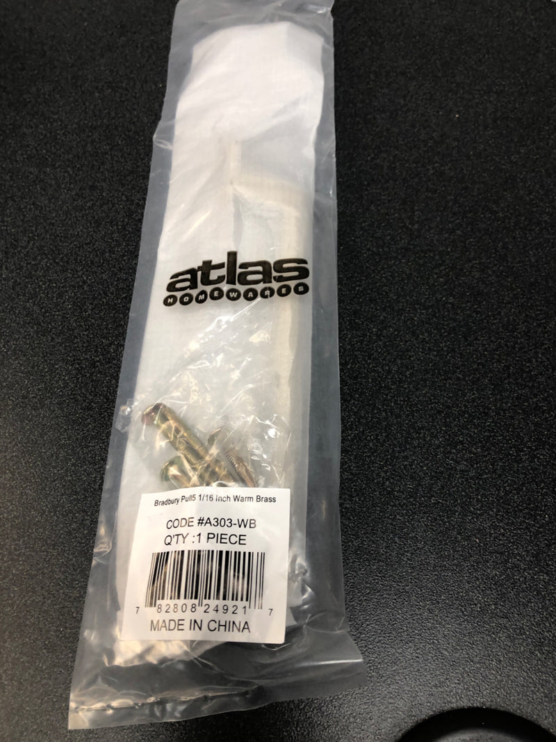 Atlas Homewares A303-WB Bradbury 5 Inch Center to Center Handle Cabinet Pull - Warm Brass