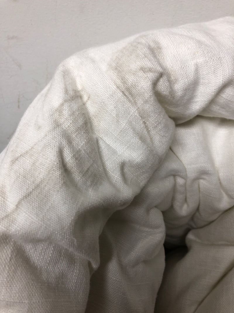 Full/queen heavyweight linen blend comforter & sham set white - casaluna™