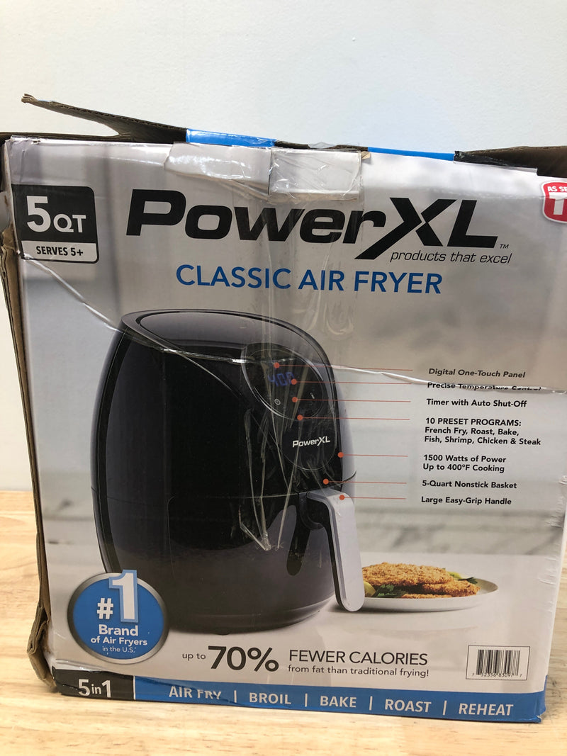 PowerXL 5qt Single Basket Air Fryer - Black