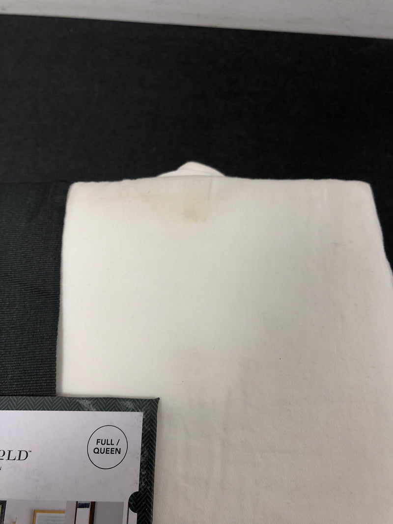 3pc full/queen washed cotton sateen duvet & sham set white - threshold™